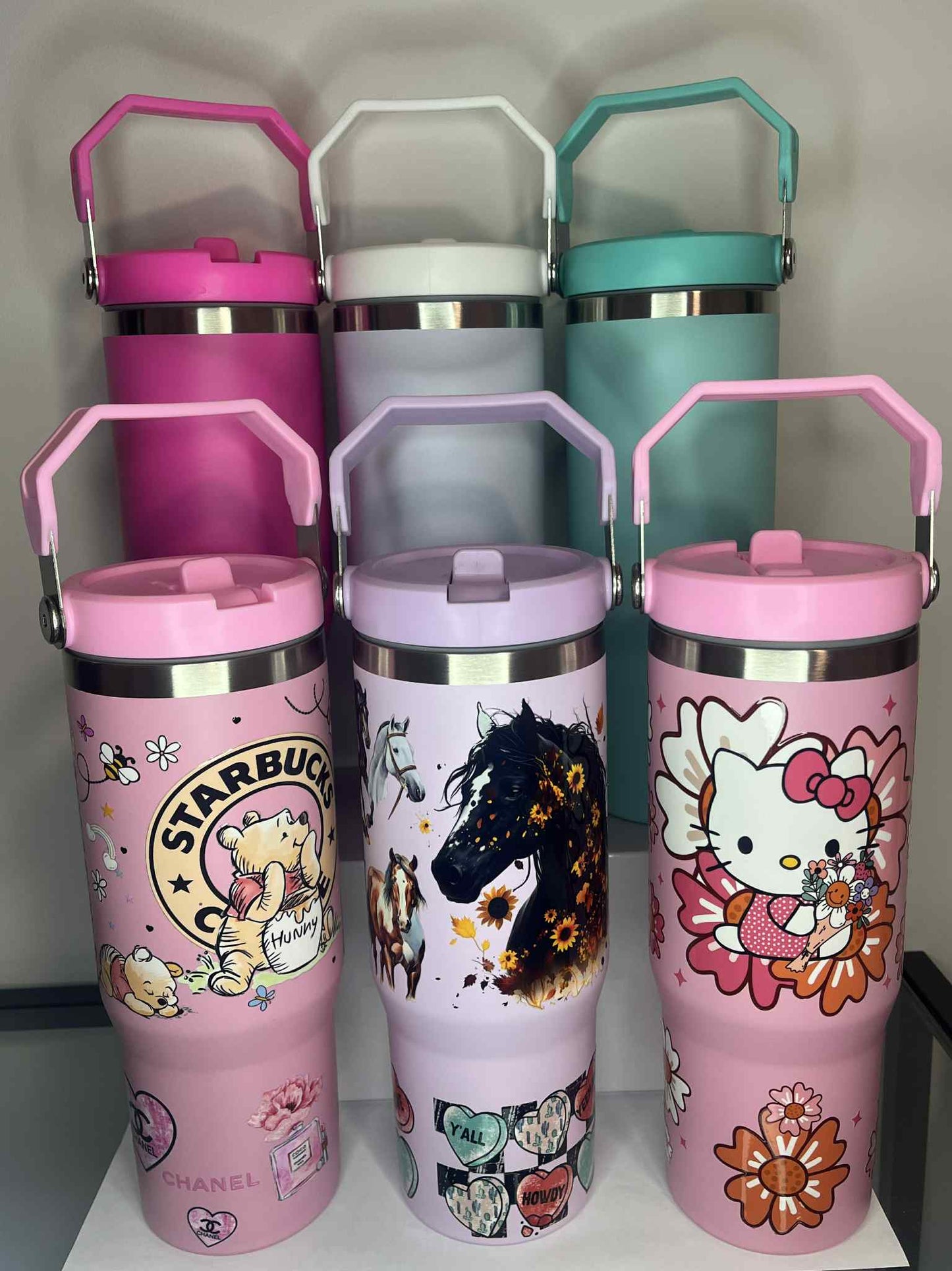 Custom 30oz Insulated Drink Bottle with handle