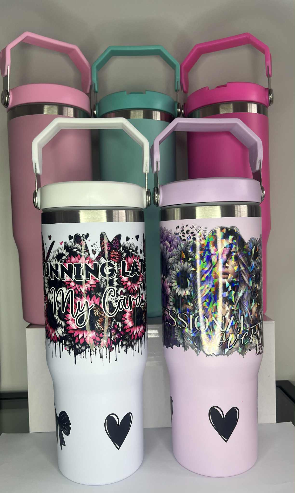 Custom 30oz Insulated Drink Bottle with handle