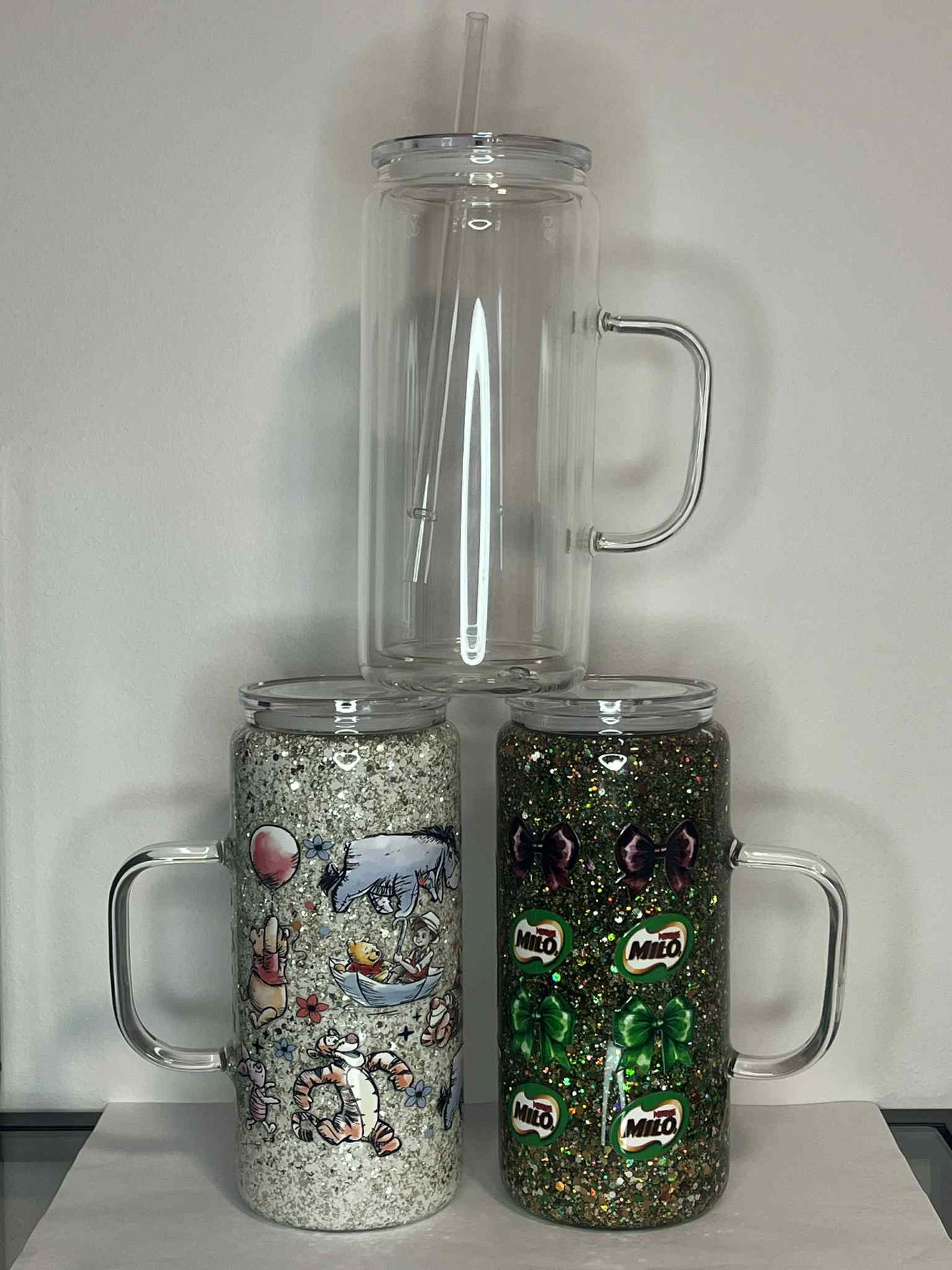 Custom 16oz GLASS HANDLED Snow Globe