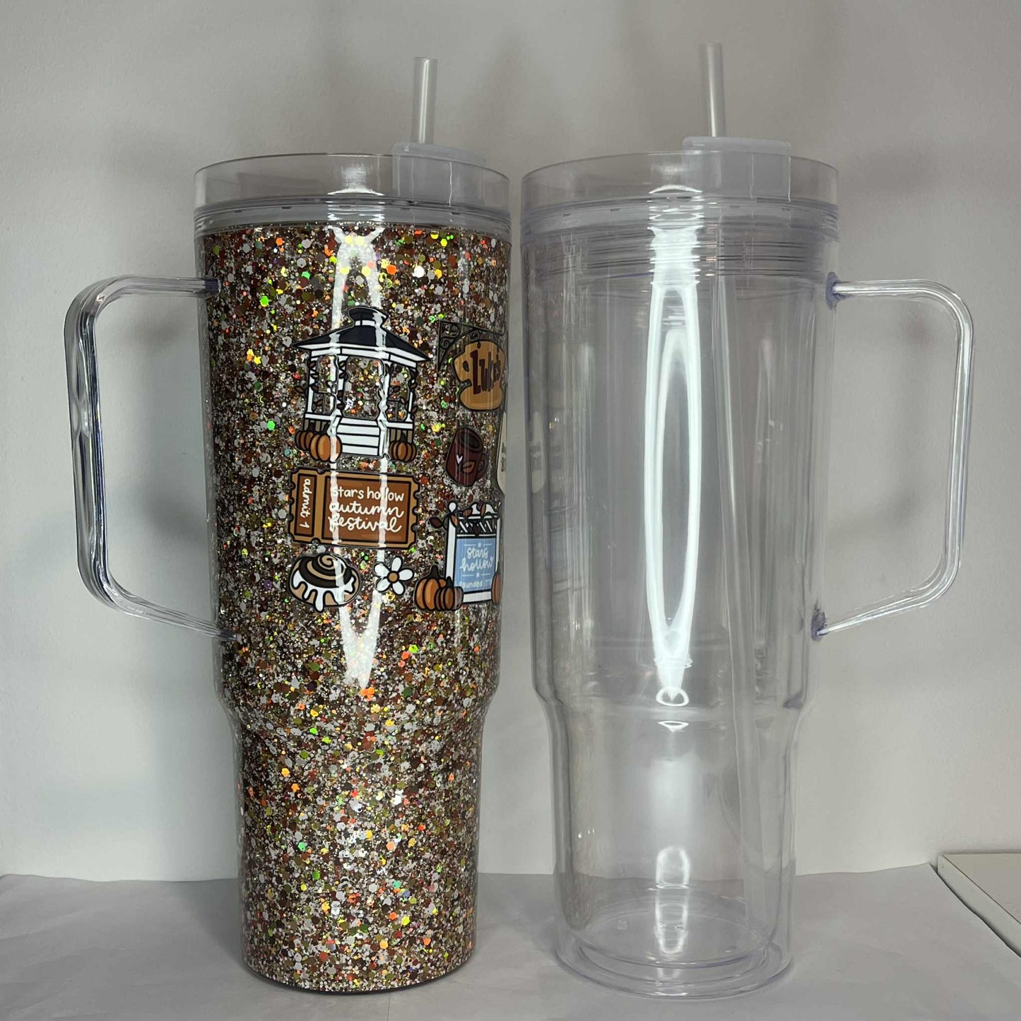 Custom 40oz TUMBLER Acrylic Snow Globe