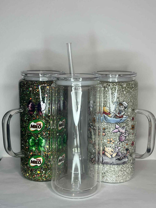 Custom 16oz GLASS HANDLED Snow Globe