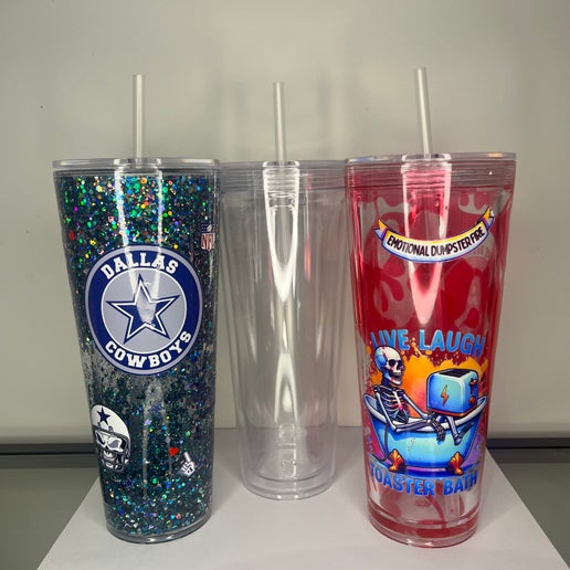 Custom 24oz TUMBLER Acrylic Snow Globe